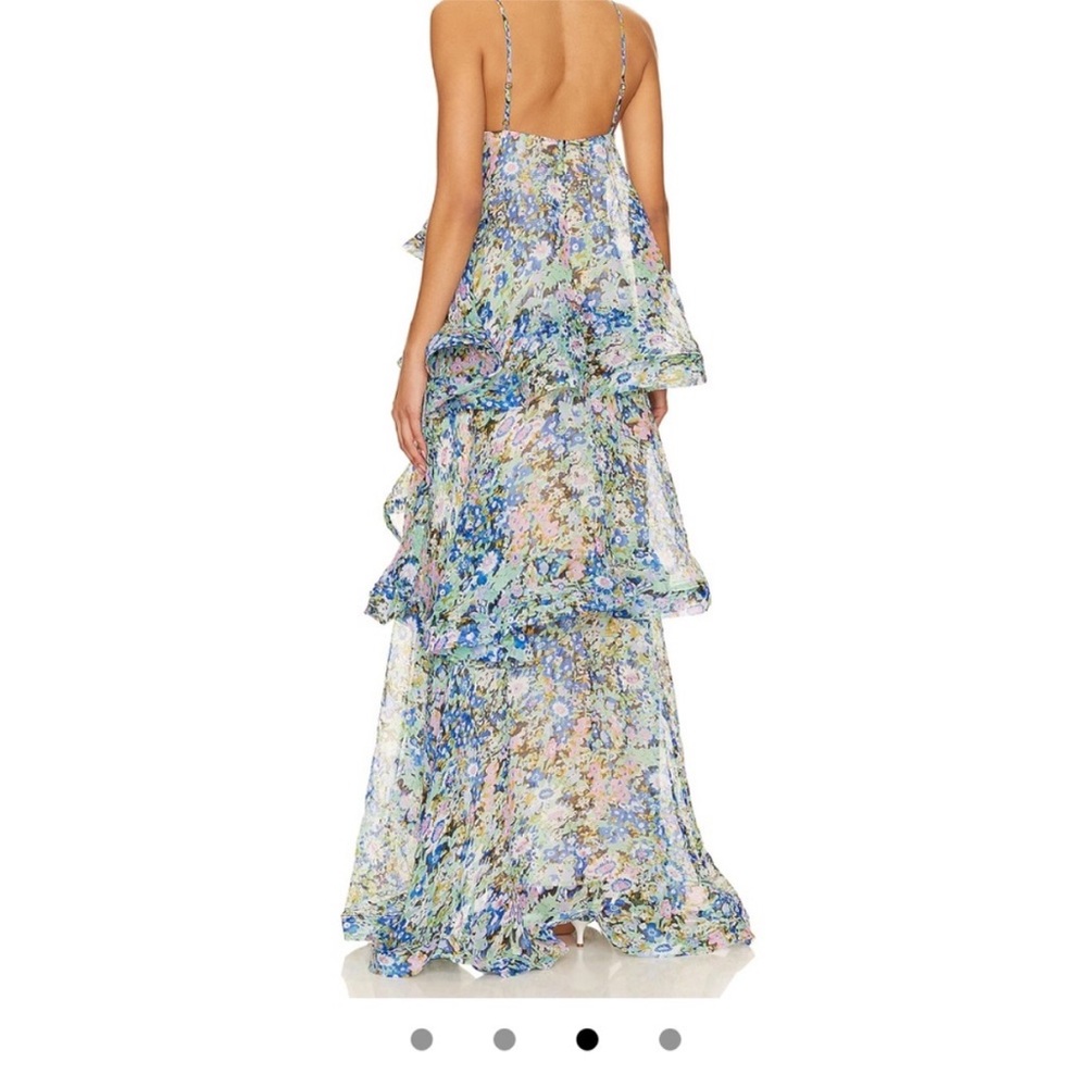Elliatt Blue and Green Floral Maxi Dress - Picture 2 of 3